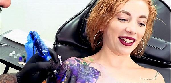  Melissa Rose exclusive shoulder rose  tattoo